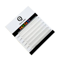 Ресницы OkoLashes Fantasy mini Mix 7-12 mm Белые, изгиб М, толщина 0.07